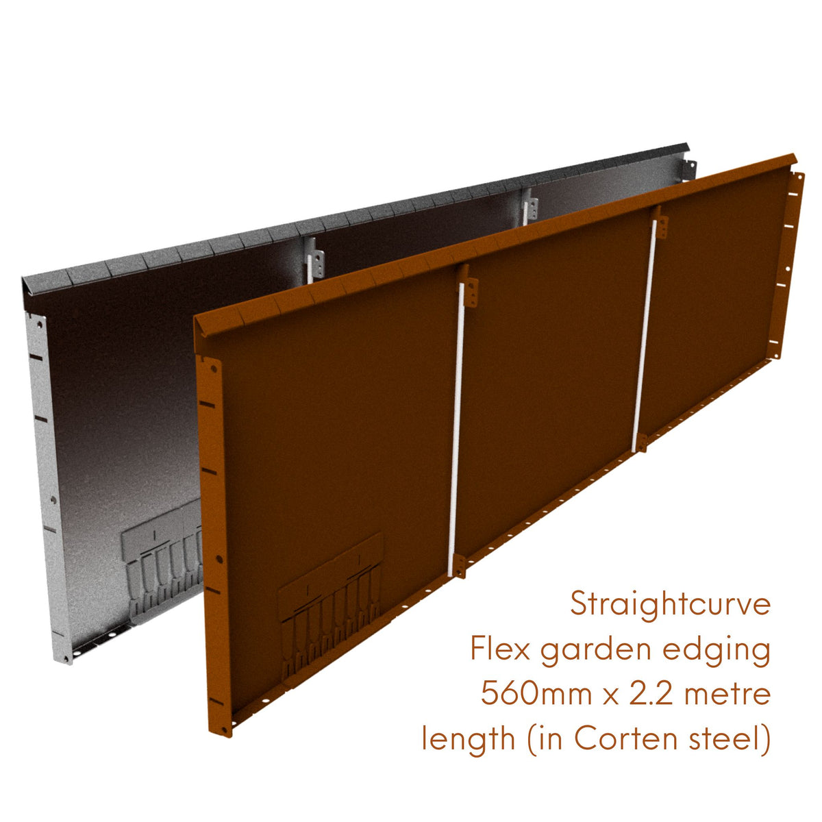 Straightcurve Corten garden edging