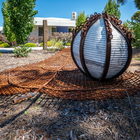 Australian Admiral butterfly pupa sculpture part 1 of 4 by Ian Michael,  Designer Dirt in Albany, Western Australia 2017 Commissioned by Great Southern TAFE.jpg
