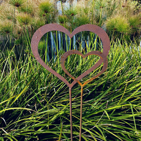 _Heart garden stakes in corten Designer Dirt, Albany, Western Australia 2018.jpg