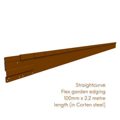 Straightcurve Corten garden edging