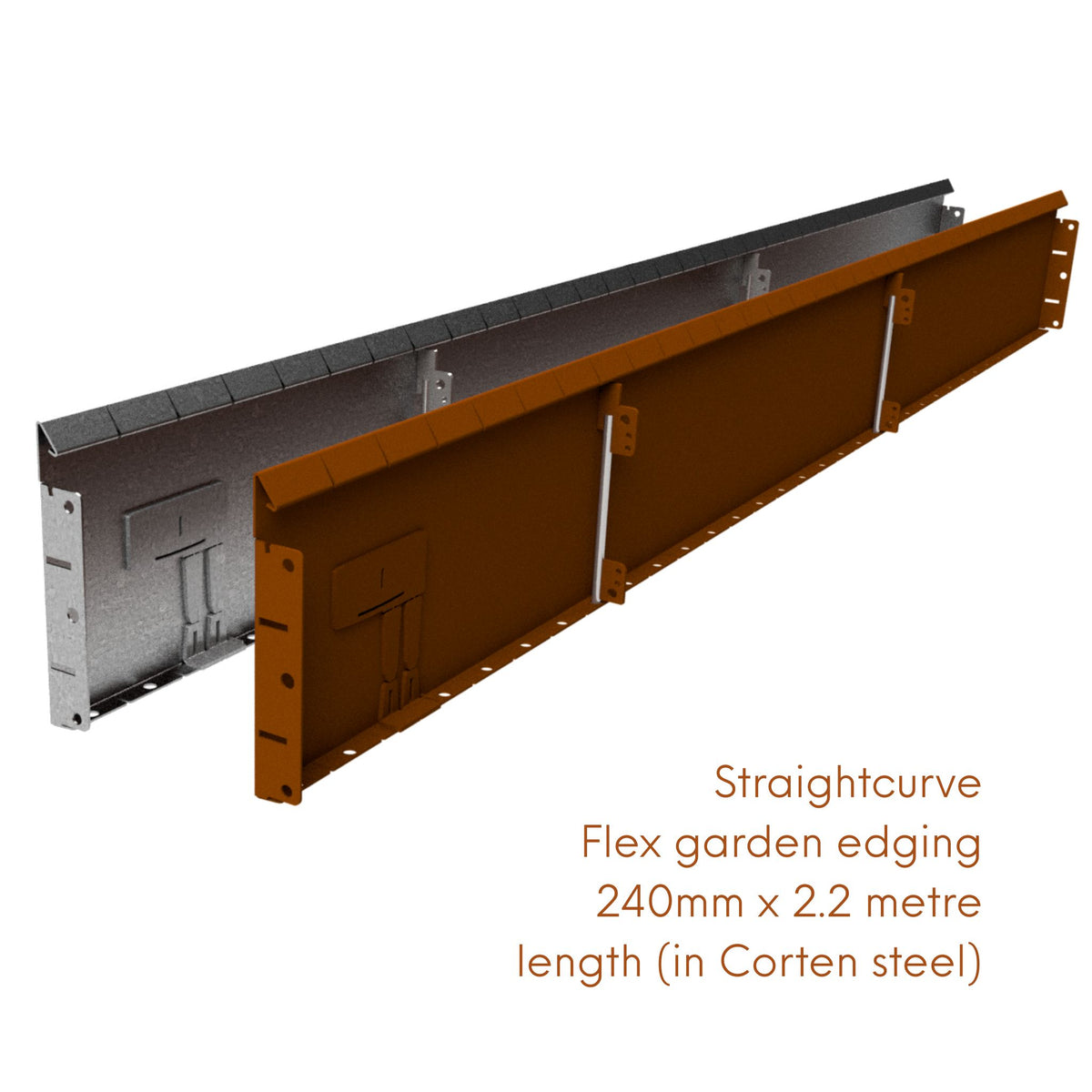 Straightcurve Corten garden edging