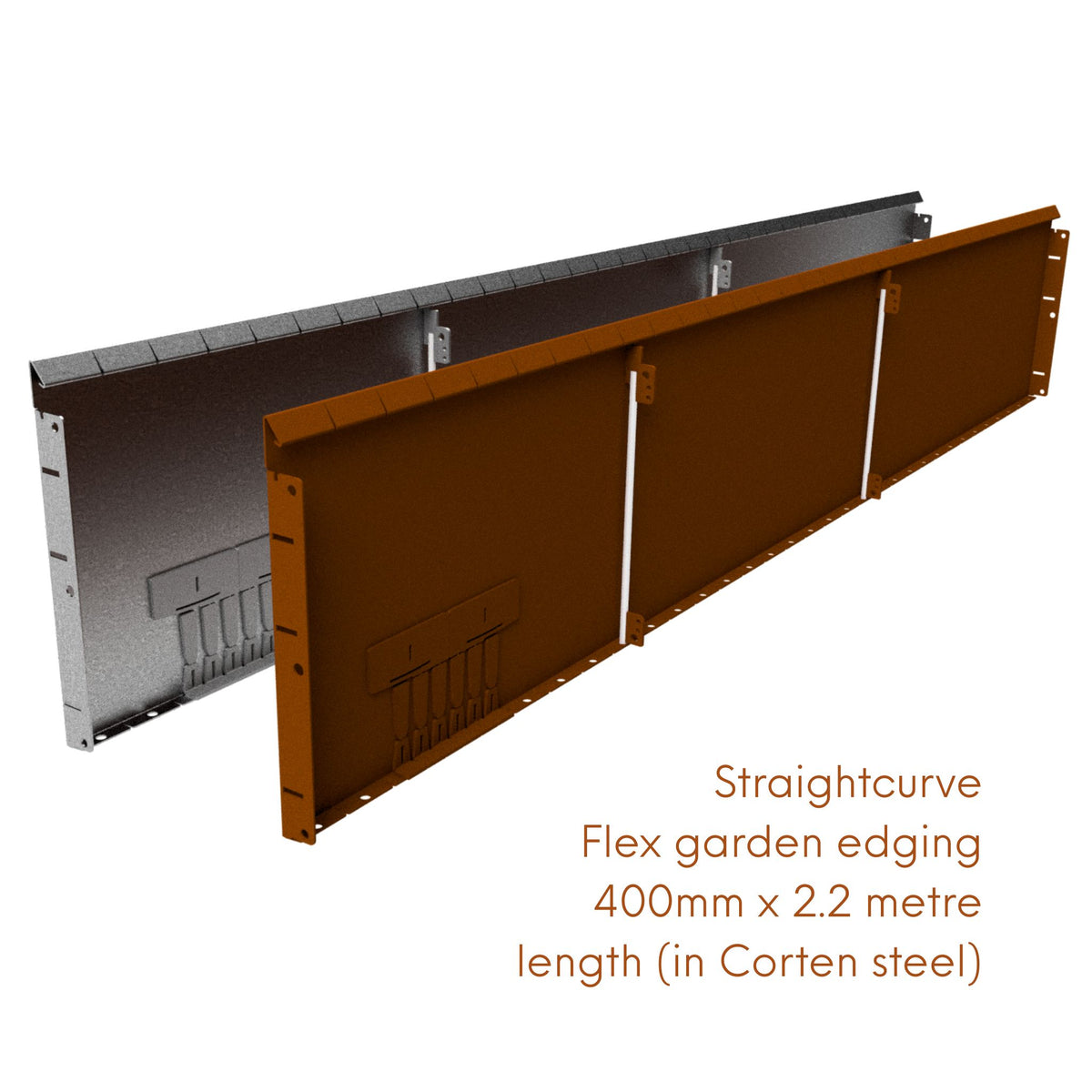Straightcurve Corten garden edging