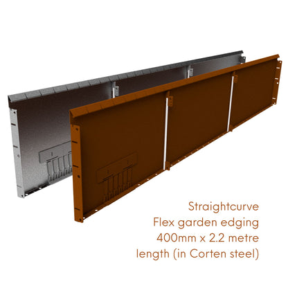 Straightcurve Corten garden edging