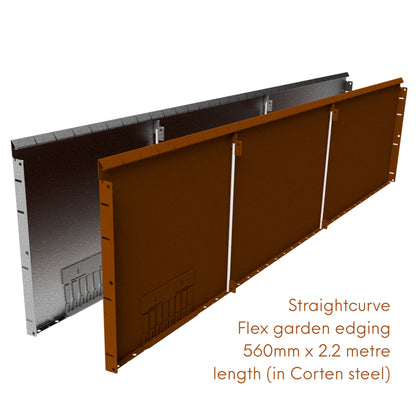 Straightcurve Corten garden edging