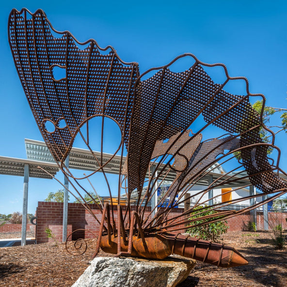 Australian Admiral butterfly sculpture part 4 of 4 by Ian Michael,  Designer Dirt in Albany, Western Australia 2017 Commissioned by Great Southern TAFE.jpg