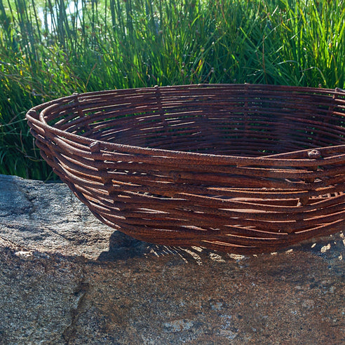 Large hand bent steel rod bowl Ian Michael, Designer Dirt in Albany, Western Australia 2019.jpg