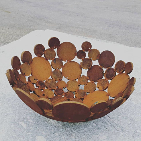 Large recycled steel circle bowl Ian Michael, Designer Dirt in Albany, Western Australia 2019.jpg