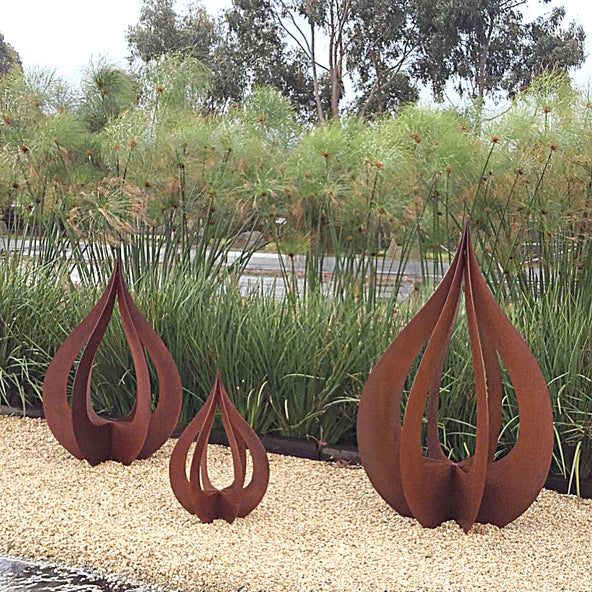 Raindrop sculptures by Ian and Jane Michael, Designer Dirt in Albany, Western Australia 2015 Commissioned.jpg