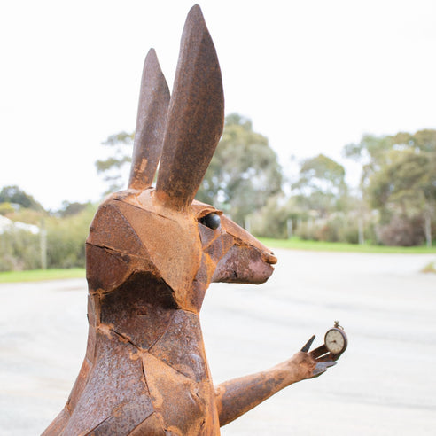 Scrap metal kangaroo sculpture detail by Ian Michael, Designer Dirt in Albany, Western Australia 2021 Commissioned by Handasyde's Strawberries.jpg