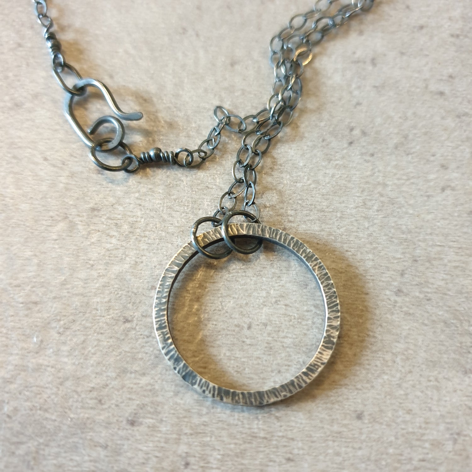 Open Circle Pendant In Sterling Silver 25mm | Pascoes