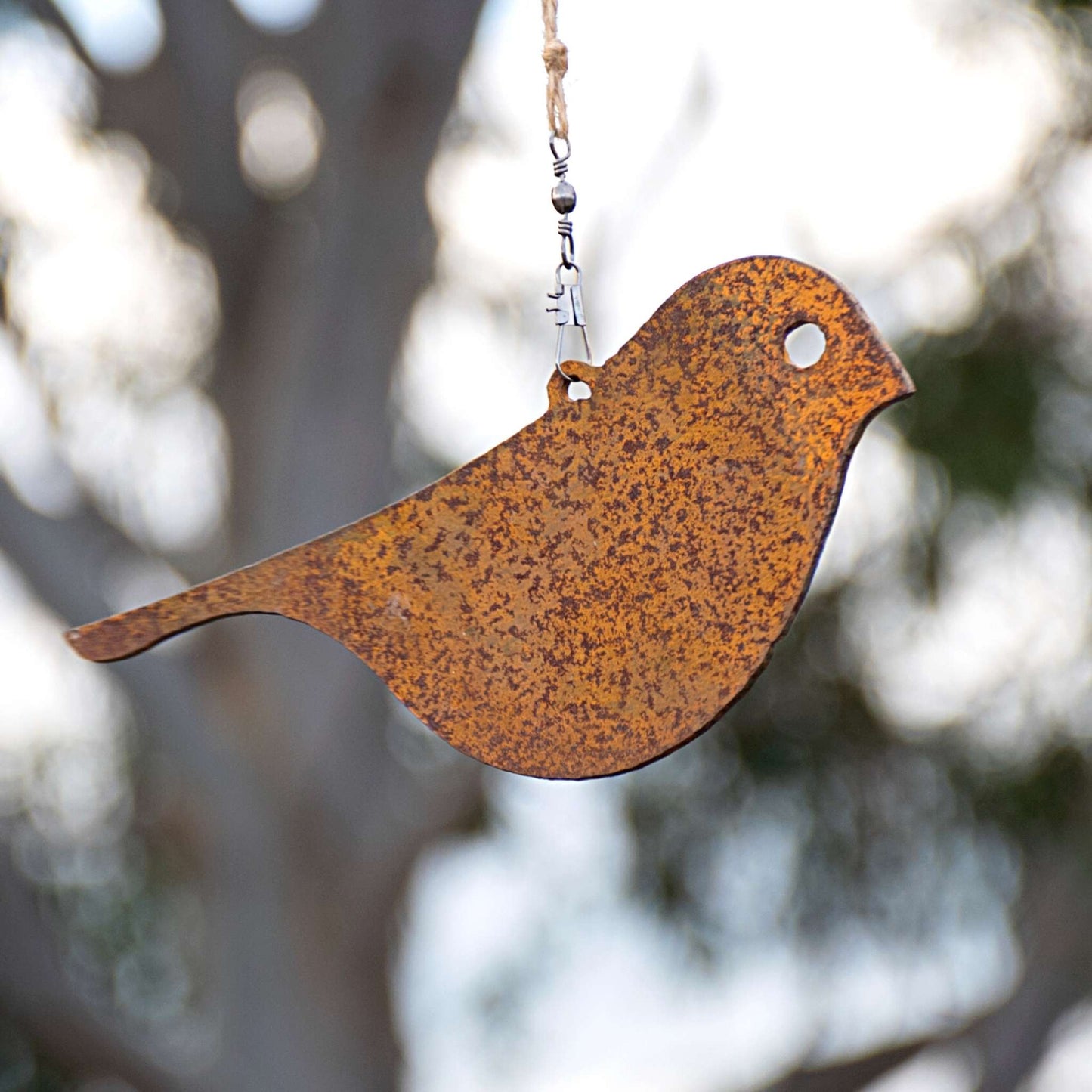 Hanging bird corten cut out - Small