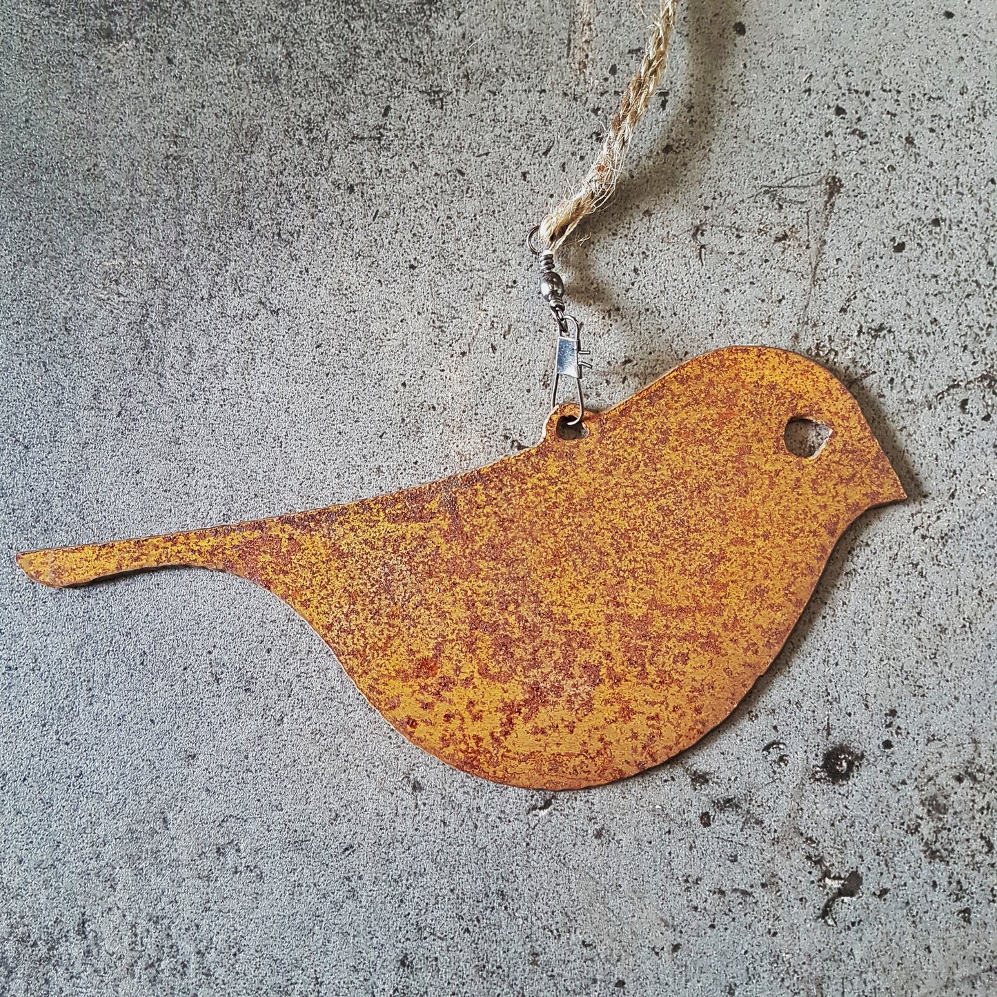 Hanging bird corten cut out - Small